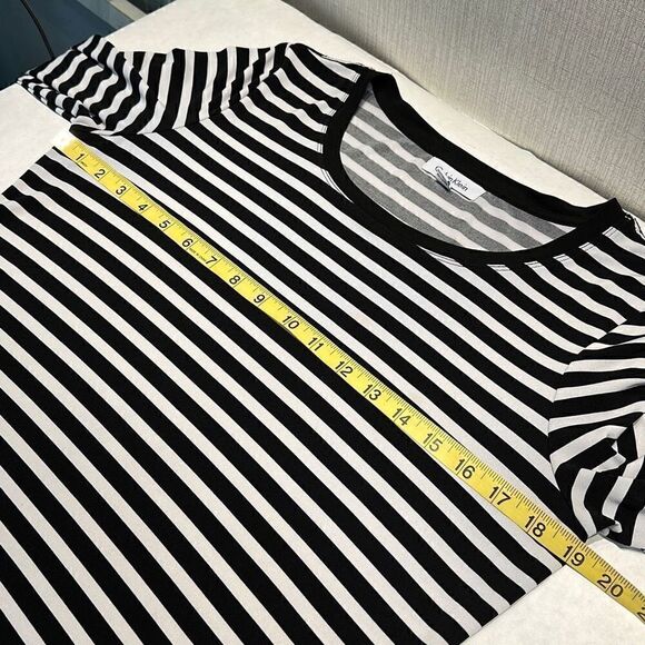 Calvin Klein Dress Size Medium Black White Stripe - Picture 4 of 5